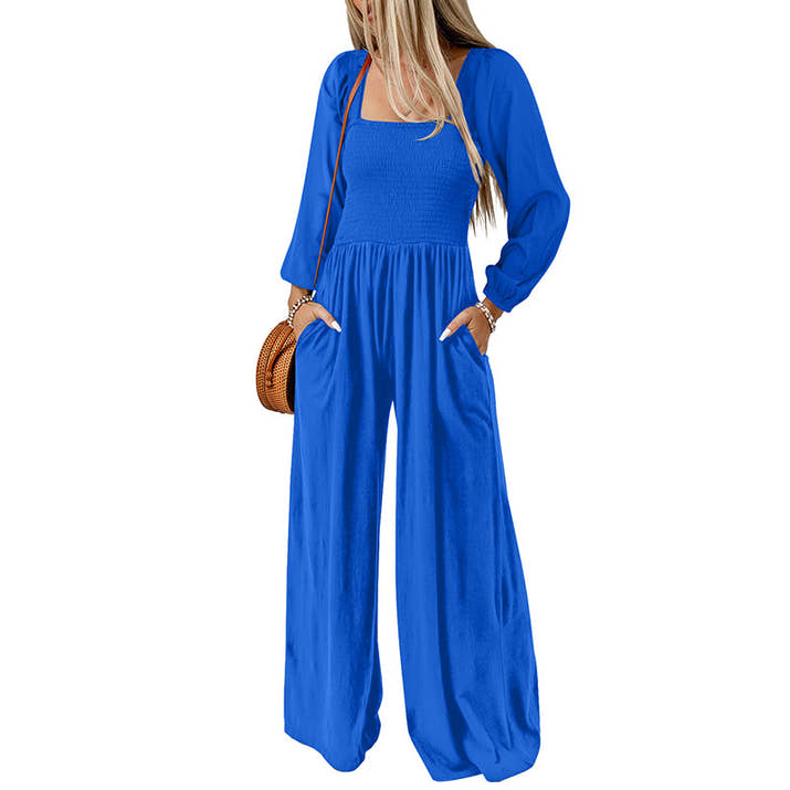 Comfy High-Waisted Wide-Leg Jumpsuit