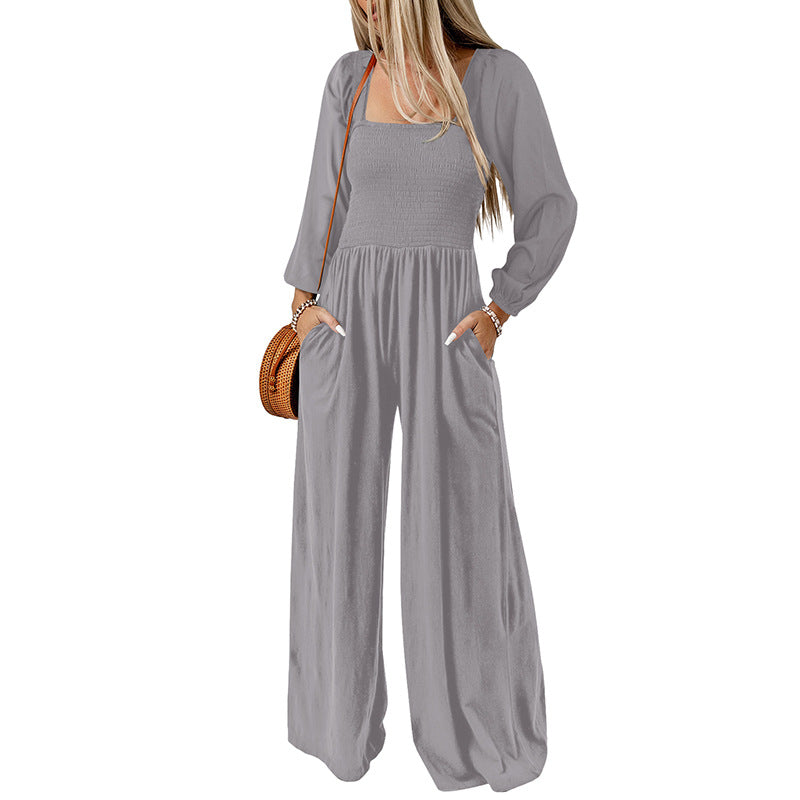 Comfy High-Waisted Wide-Leg Jumpsuit