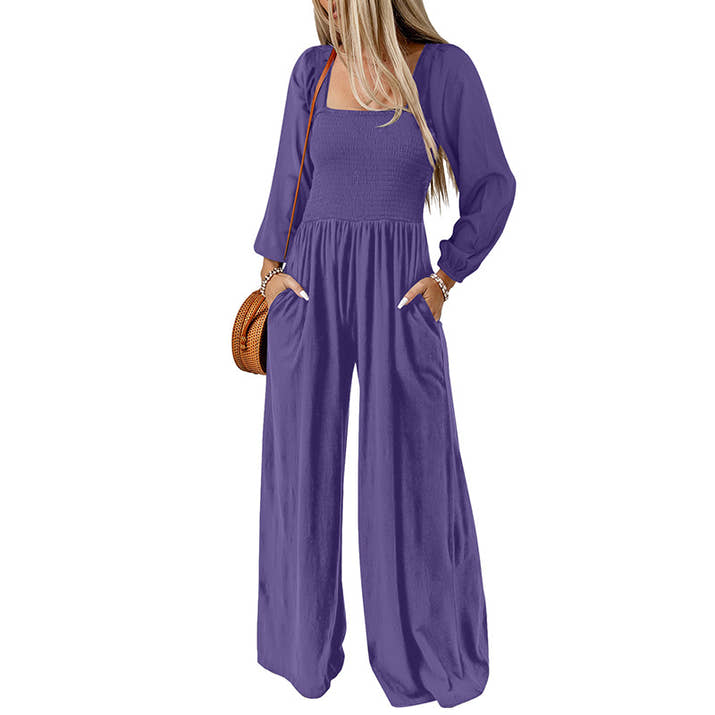 Comfy High-Waisted Wide-Leg Jumpsuit
