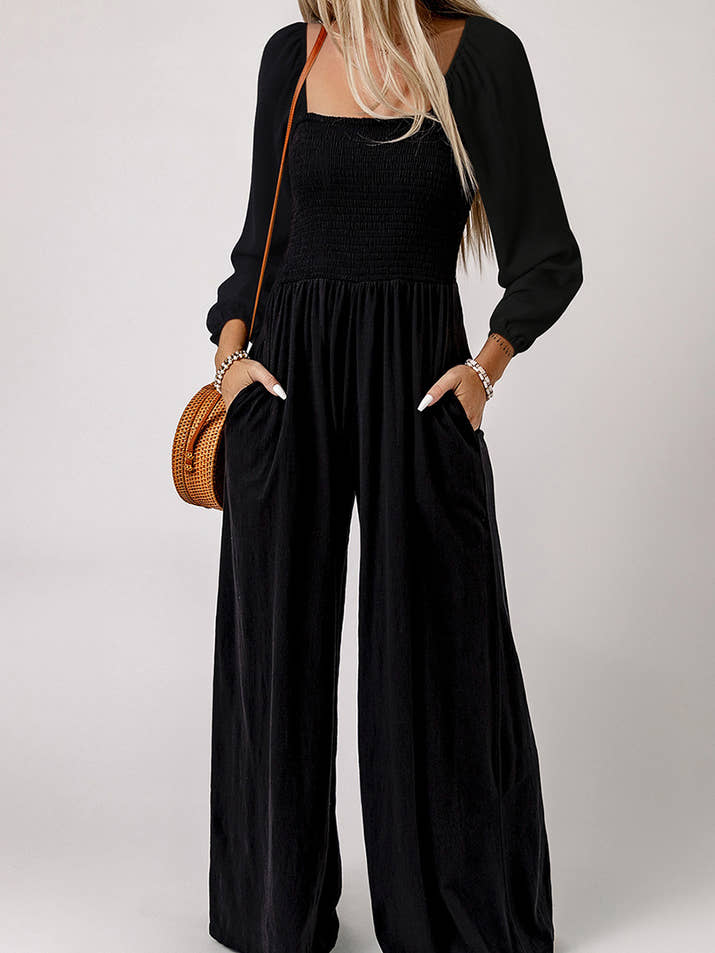 Comfy High-Waisted Wide-Leg Jumpsuit