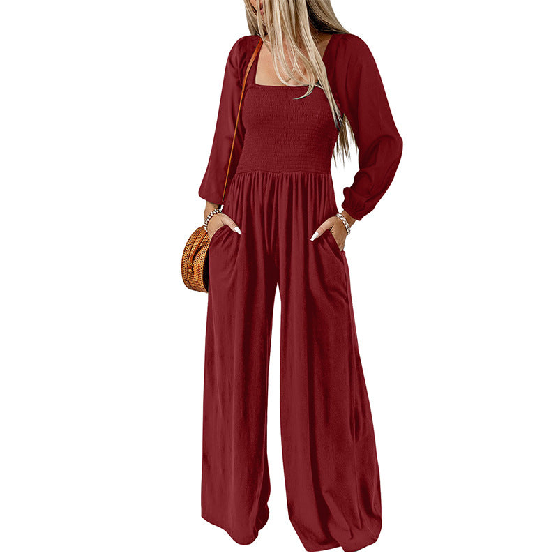 Comfy High-Waisted Wide-Leg Jumpsuit