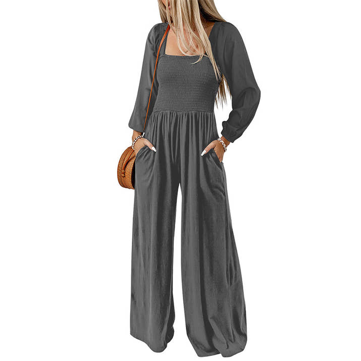 Comfy High-Waisted Wide-Leg Jumpsuit
