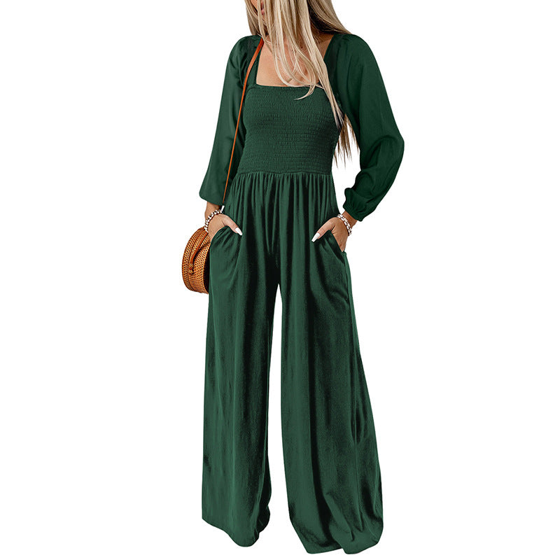 Comfy High-Waisted Wide-Leg Jumpsuit