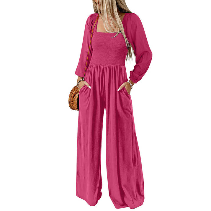 Comfy High-Waisted Wide-Leg Jumpsuit