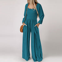 Comfy High-Waisted Wide-Leg Jumpsuit