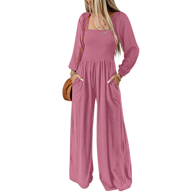 Comfy High-Waisted Wide-Leg Jumpsuit