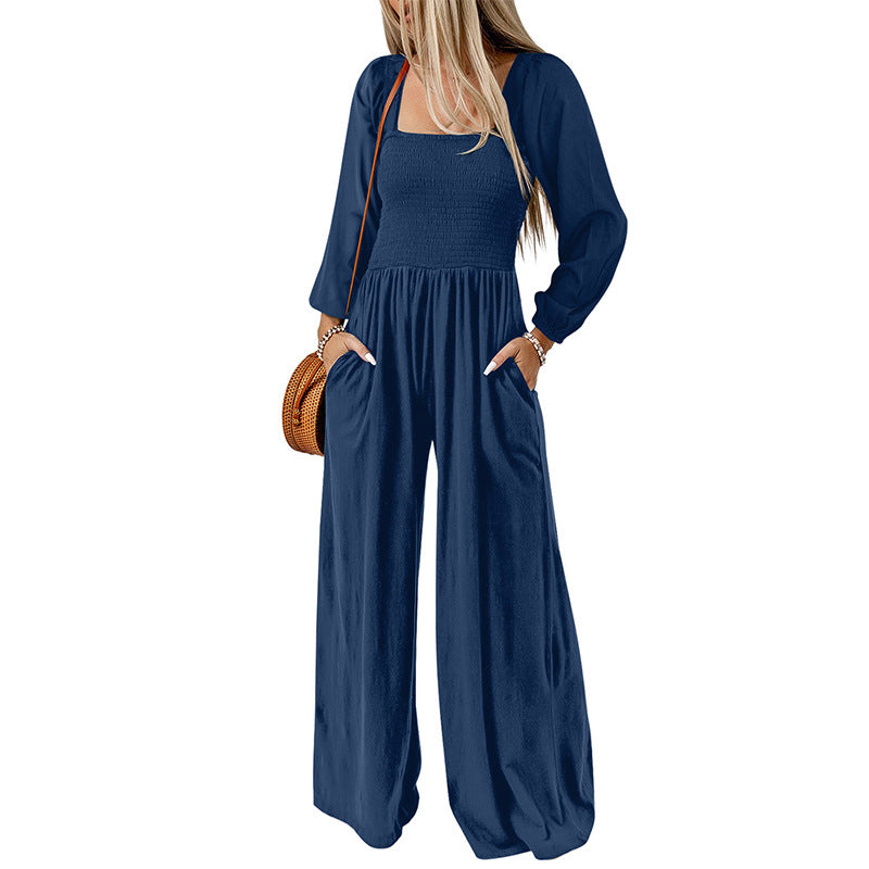 Comfy High-Waisted Wide-Leg Jumpsuit